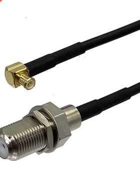 1Pcs RG174 F TV Female Jack Bulkhead Nut to MCX Male Plug Ri