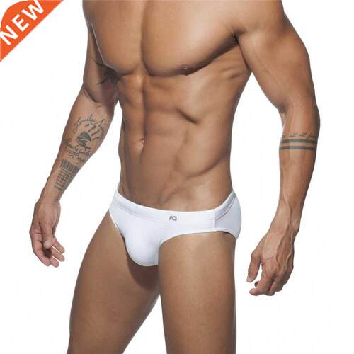 New With Push Pad Men	s Swimming Trunks Low Waist Sex