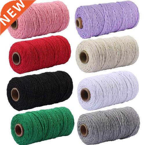 3mm 109 Yard Cotton Rope Macrame Cord Natural Cotton Wall