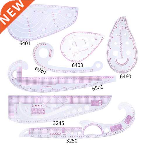 7pcs Sewing Patchwork Ruler Plastic Garment Cutting Craft Sc
