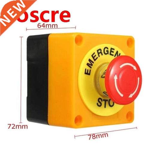1 PCS Plastic Shell Red Sign Push Button Switch DPST Mushroo