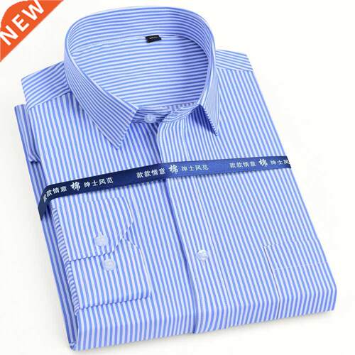 Men's Classic Long Sleeve Solid/striped Basic Dress Shir