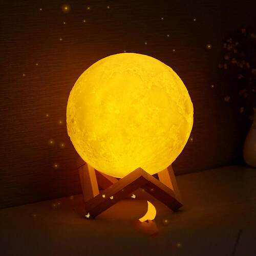 LED Night Light 3D Print Moon Lamp Rechargeable LED Night