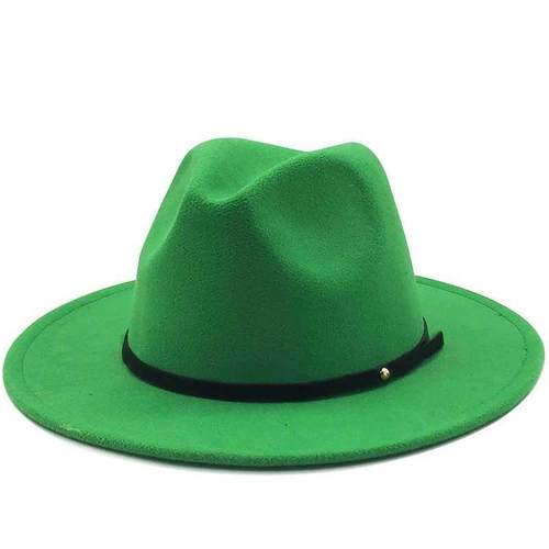 Hot Women Men Wool Vintage Gangster Trilby Felt Fedora Hat W