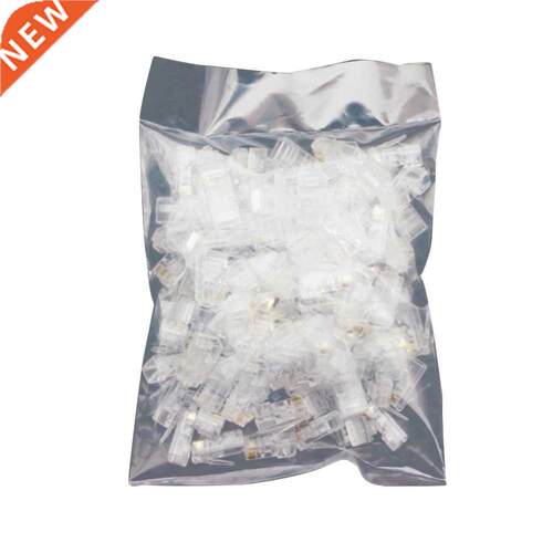 100pcs PC Gold Shielded Plug Network Connector Ethernet Acce
