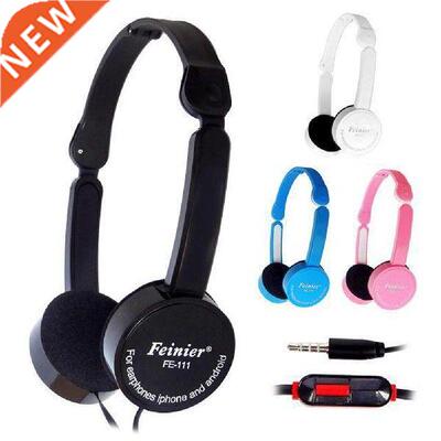 Cute Kids Over Ear Wired Headphones Safely Children