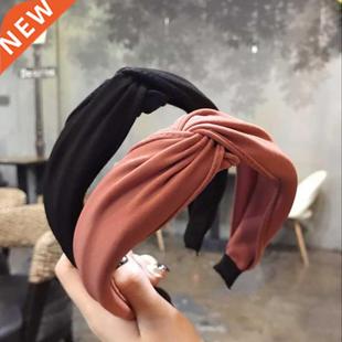 2022 Non-slip Resilience Retro Solid Wide Headband Hair Band
