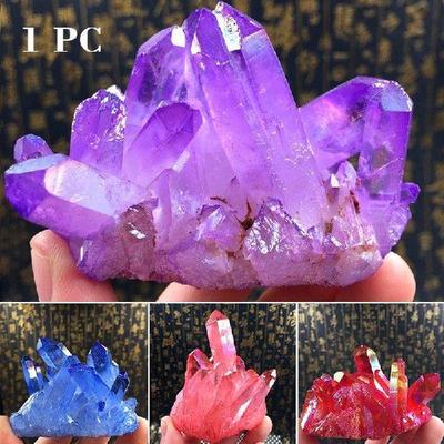 Flame Aura Quartz Stone Crystal Cluster Mineral Stones
