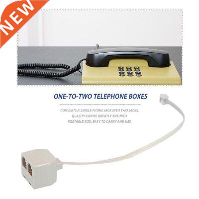 RJ11 6P4C Male to 6P4C Female 2 Way Telephone Jack Plug