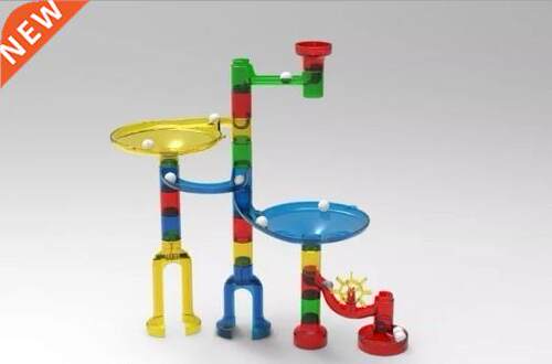 Kids  Construction Marble Race Run Track Building Blocks