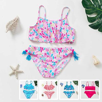2-14years Girls Swimsuit Infantil Tankini Pineapple Children