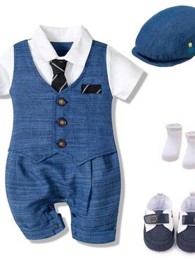 Summer ay Romper Suit Neworn oys Formal Clothing Cotton