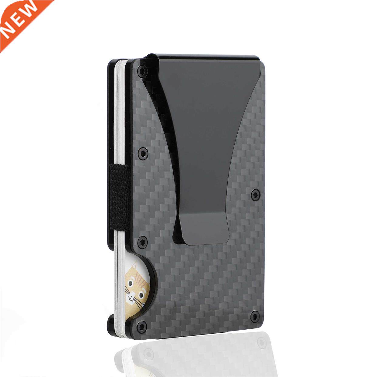 Man wallet MIni Carbon Fiber Wallet Smart Credit Card Holder