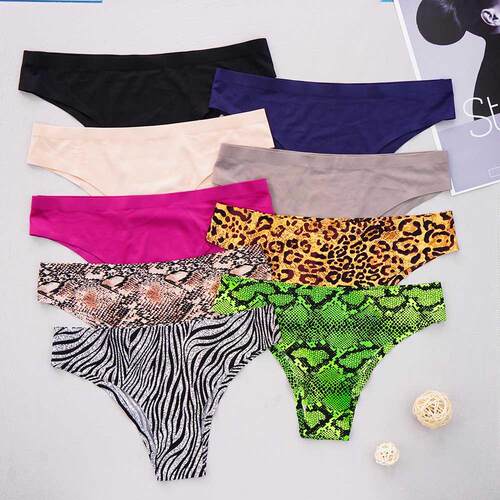 3Pcs/Set Woen's Suer Ice Silk Underwear Sealess Panties