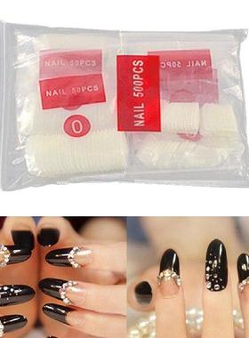 500Pcs Oval Shape Fake Nail Art Tips Full Cover Faux