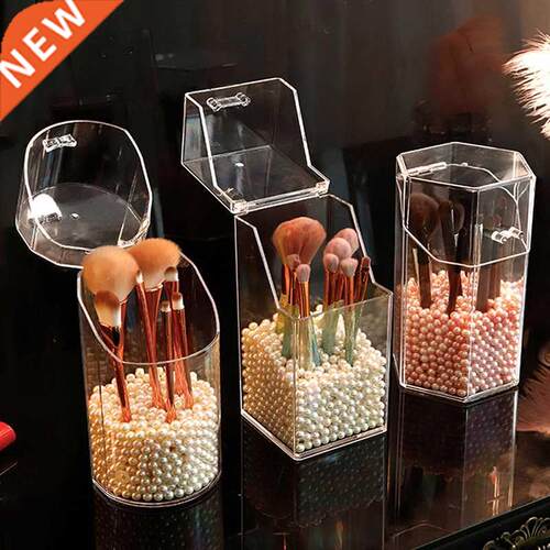 Pearl Clear Acrylic Cosmetic Organizer Lipstick Storage Cont