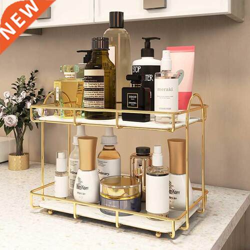 Double Layer Makeup Organizer Bathroom Wall-mounted Cosmetic