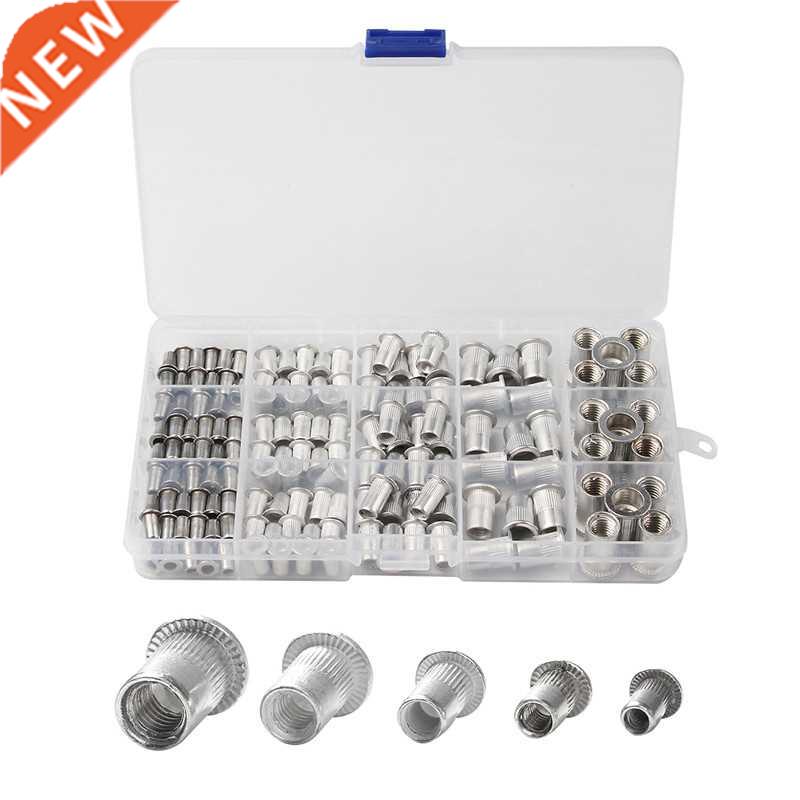 150PCS Aluminum Alloy Rivet Nut M3 M4 M5 M6 M8 Flat Head Thr
