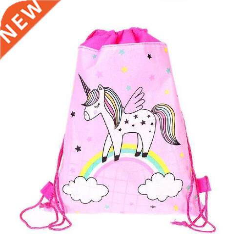 Unicorn Drawstring Bag for Girls Travel Storage Package