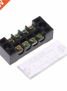 600V 15A 4 Positions Dual Rows Covered Barrier Screw Termina