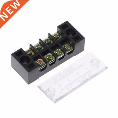 600V 15A 4 Positions Dual Rows Covered Barrier Screw Termina