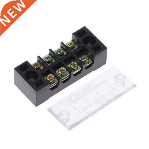 600V 15A 4 Positions Dual Rows Covered Barrier Screw Termina