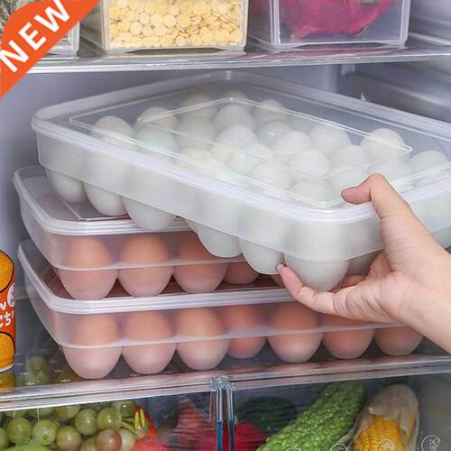 34 Grid Egg Box Food Continer Eggs Refrigertor Orgnizer B