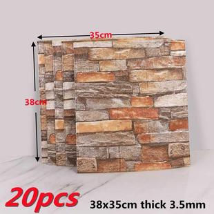 20pcs 3D Brick Wall Stickers Wallpaper For Living Room Bedro