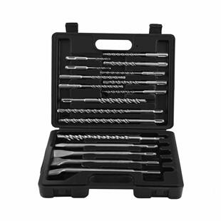 17pcs Bits and Chisels Set for Rotary Hammers Concrete Drill