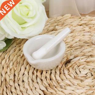 Porcelain Mortar and Pestle Set Spice Herb Grinder Bowl and