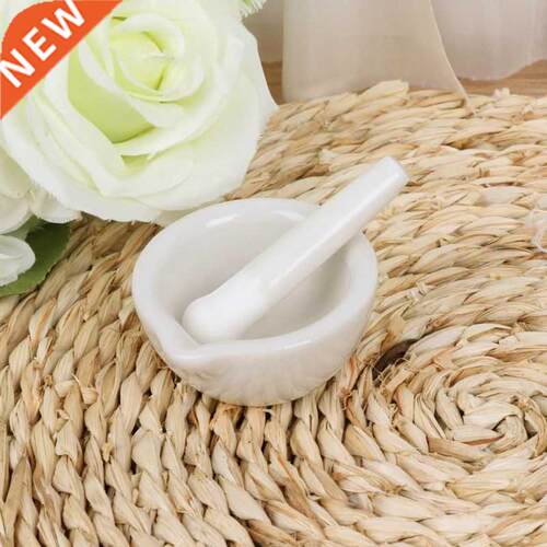 Porcelain Mortar and Pestle Set Spice Herb Grinder Bowl and