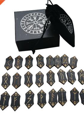 Handmade Nordic Rune Card Set Divination Accessories