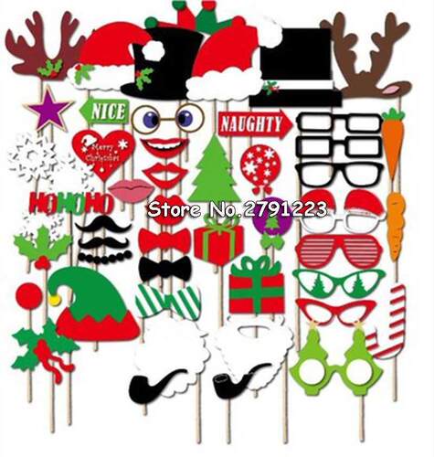 50pcs/lot Funny Photo Booth Props  Christmas Party Mr
