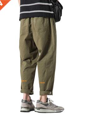 Men Harem Cargo Pants 2021 Spring New Casual Loose Solid Col