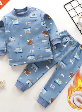 2Pcs Winter Children's Clothing Thermal Underwear Set Plus V