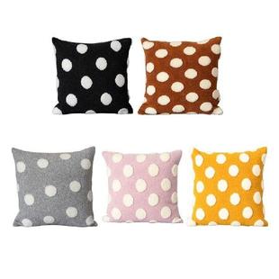Throw Pillow Cover Square Dots Cotton Cushion Covers