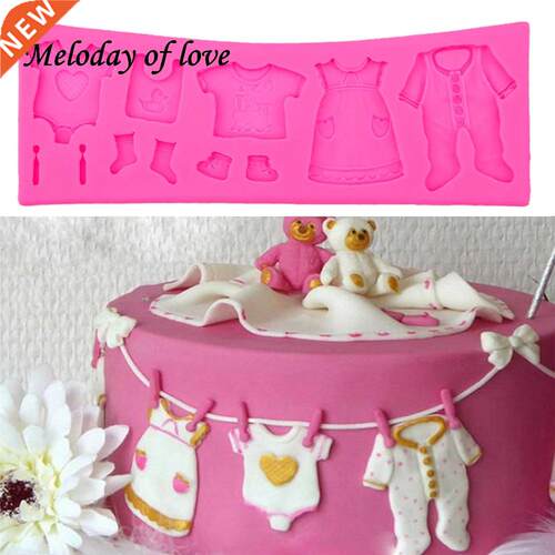 Hot Selling Pop 3D Baby Clothes Shower DIY Silicone Mould Fo