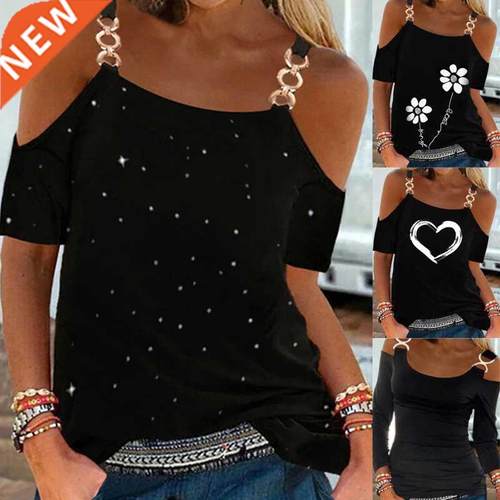 T Shirt for Women Off Shoulder Tops 2022 Fashion Summer Clot