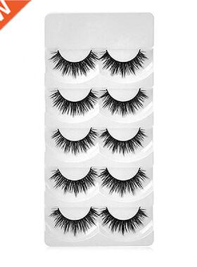 New 5 Pars Makeup Lady Thck Long Natural Lookng False