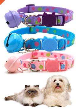 Cute Lollipop Dog Cat Collar with Bell for Cats Nylon Chihu