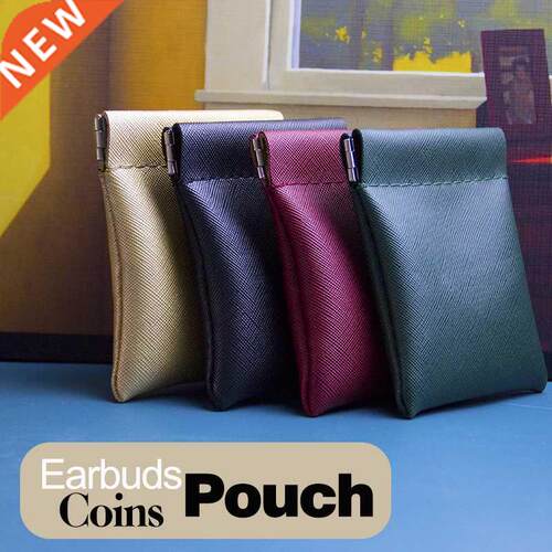 Pu Leather Coin Purse Women Men Small Mini Short Wallet Bag
