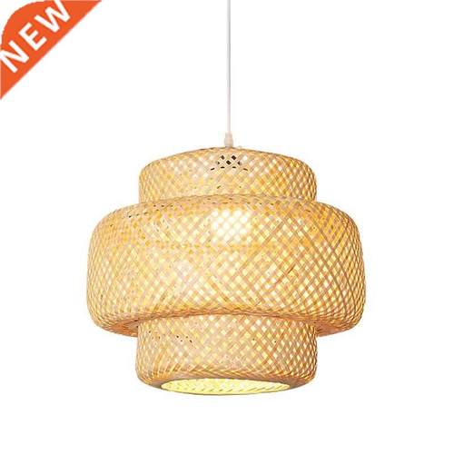 Handmade Bamboo Lampshade Pendant Ceiling DIY Restaurant