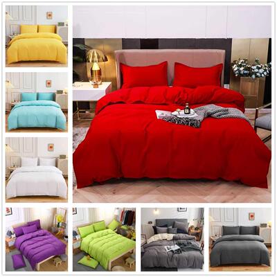 Red Duvet Cover Set Skin-friendly Polyester Home Bedclothes