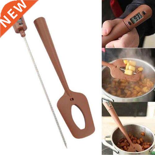 Digital Cooking Thermometer Double Use Silicone Scraper