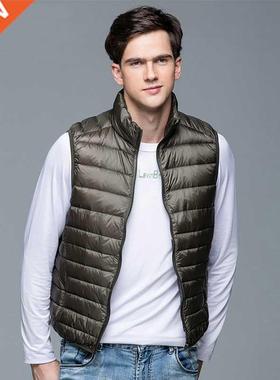 2021 New Men's Winter Coat 90% White Duck Down Vest Portable