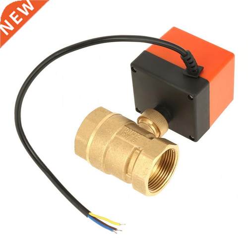 AC 220V G1 1/4 DN2 2 Way  Wire 2 Point Control Brass Elec