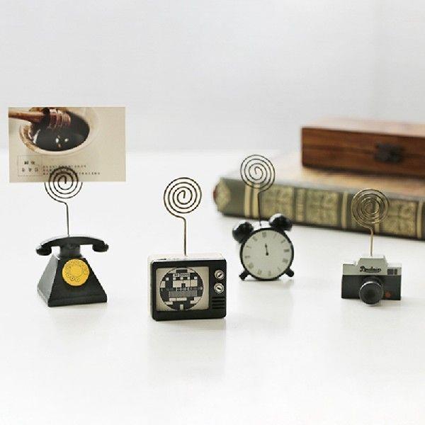 Wood Photo Clip Vintage Resin Sewing Machine Memo Fol