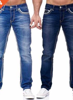 Straight Jeans Men High Waist Jean Spring Summer Boyfriend J