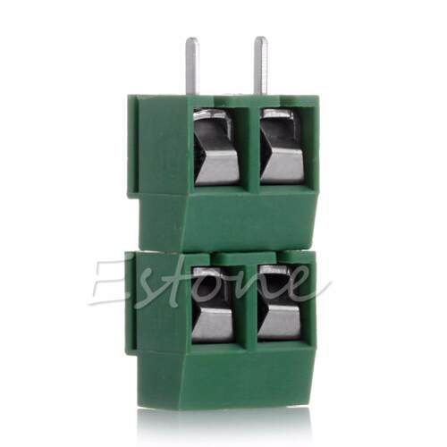 2pcs 00V 10A 2P Male PCB Screw Terminal Block Connector 5mm