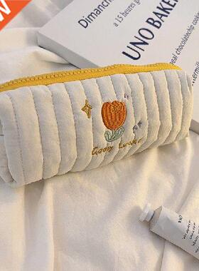 Tulip Pencil Case Soft Fufu Embroidery Baby Cotton Cute